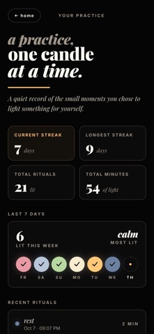 Candle — Daily Mood Ritual iPhone screenshot