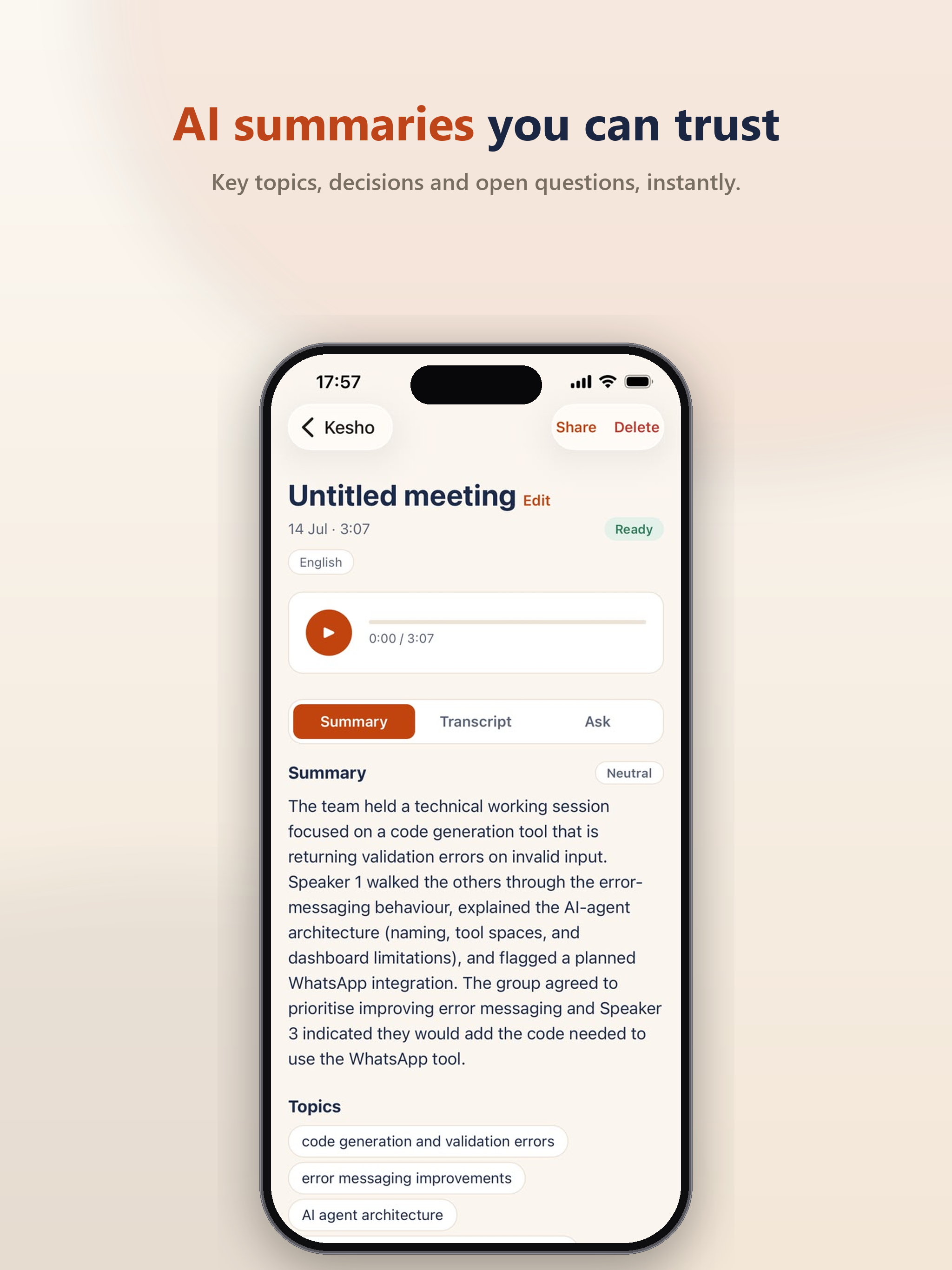 Kesho AI Note Taker screenshot 9