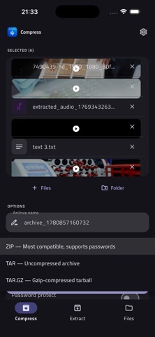 Compressa: Zip & Extract iPhone screenshot