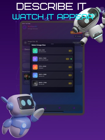ArtGenAI: AI Art Generator Pro iPad screenshot
