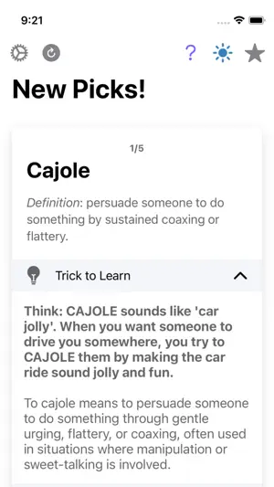 VocaTricks - Learn Vocabulary screenshot 1