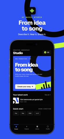Melodyia: AI Song Creator iPhone screenshot