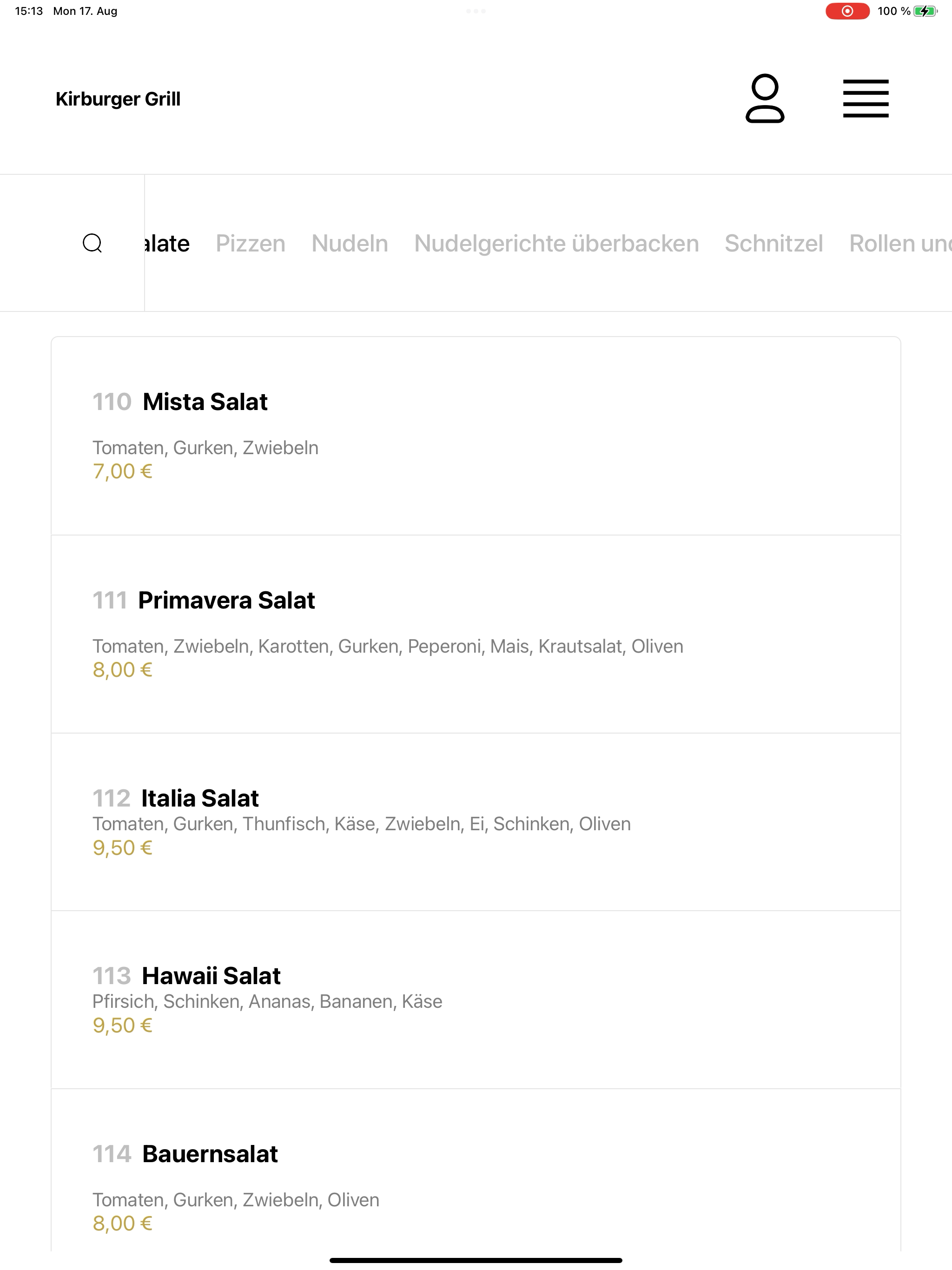 Kirburger Grill screenshot 14