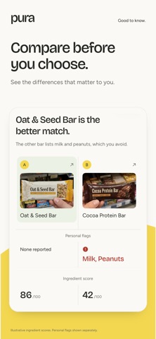 Pura: Ingredient Label Scanner Screenshot 1 of 6