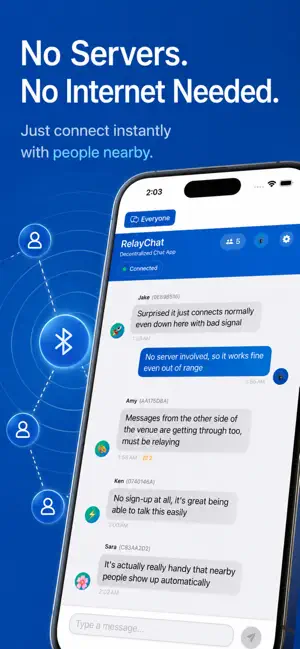RelayChat-Bluetooth Mesh Chat screenshot 1