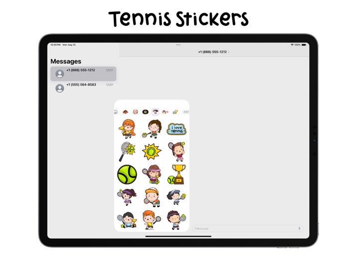 Cute Tennis Stickers