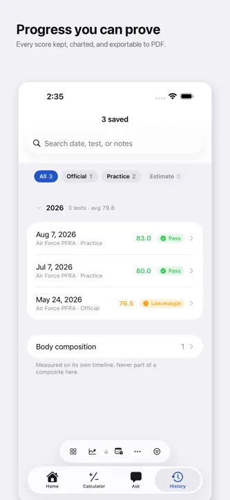 PT Test Calculator screenshot 4