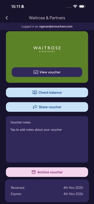 Evouchers.com Screenshot 7 of 7