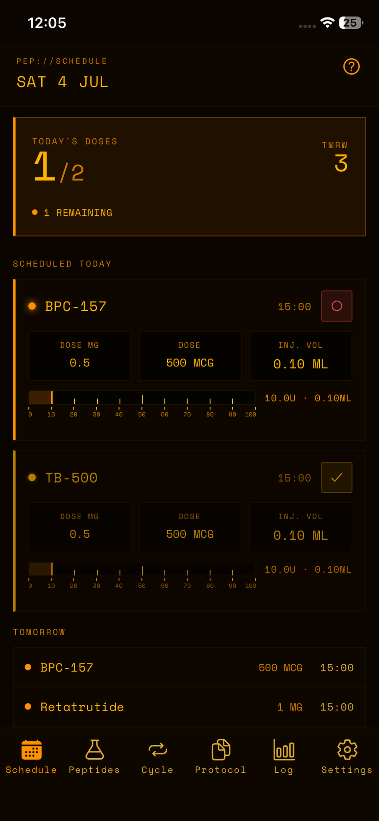 Pep Tracker - Peptide Log screenshot 6