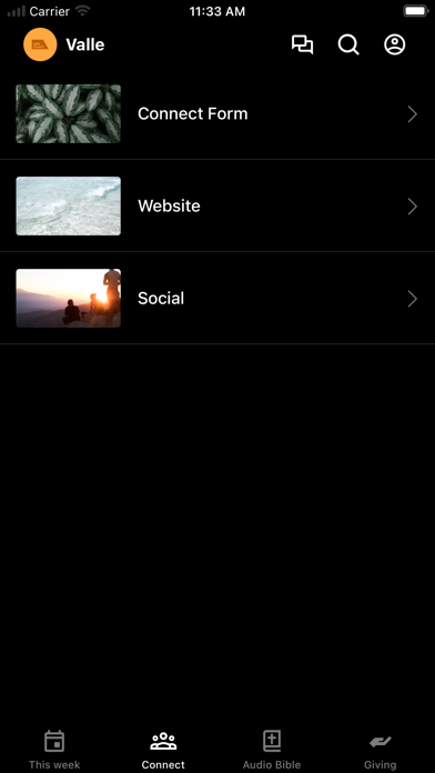 Valle Church app screenshot 2