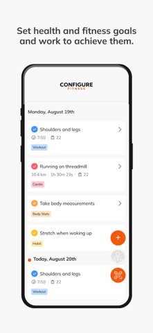 Configure Fitness screenshot
