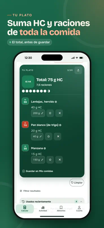 ControlDiabetes: Carbohidratos screenshot 2 of 8