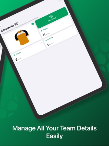 Soccer Line Up Builder 11 iPad screenshot