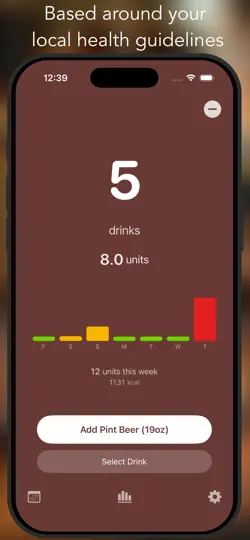 Captura de pantalla de AlcoTap en iPhone 2