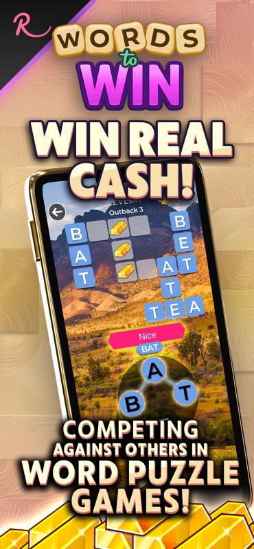 Words to Win: Real Money Games screenshot 1