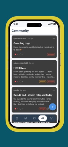 Quit Gambling: Stop addiction iPhone screenshot