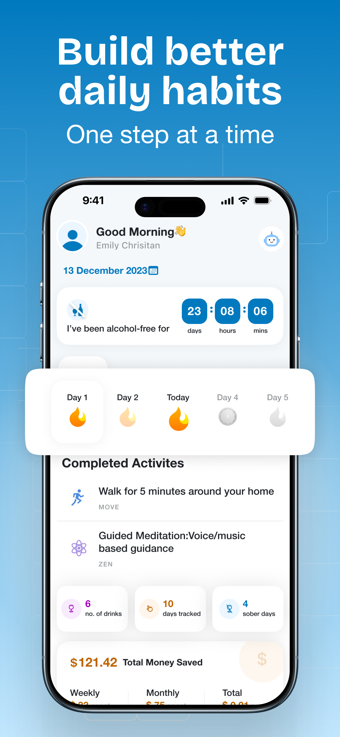 Soberly: Alcohol free tracker screenshot 5