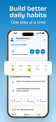 Soberly: Alcohol free tracker iPhone screenshot