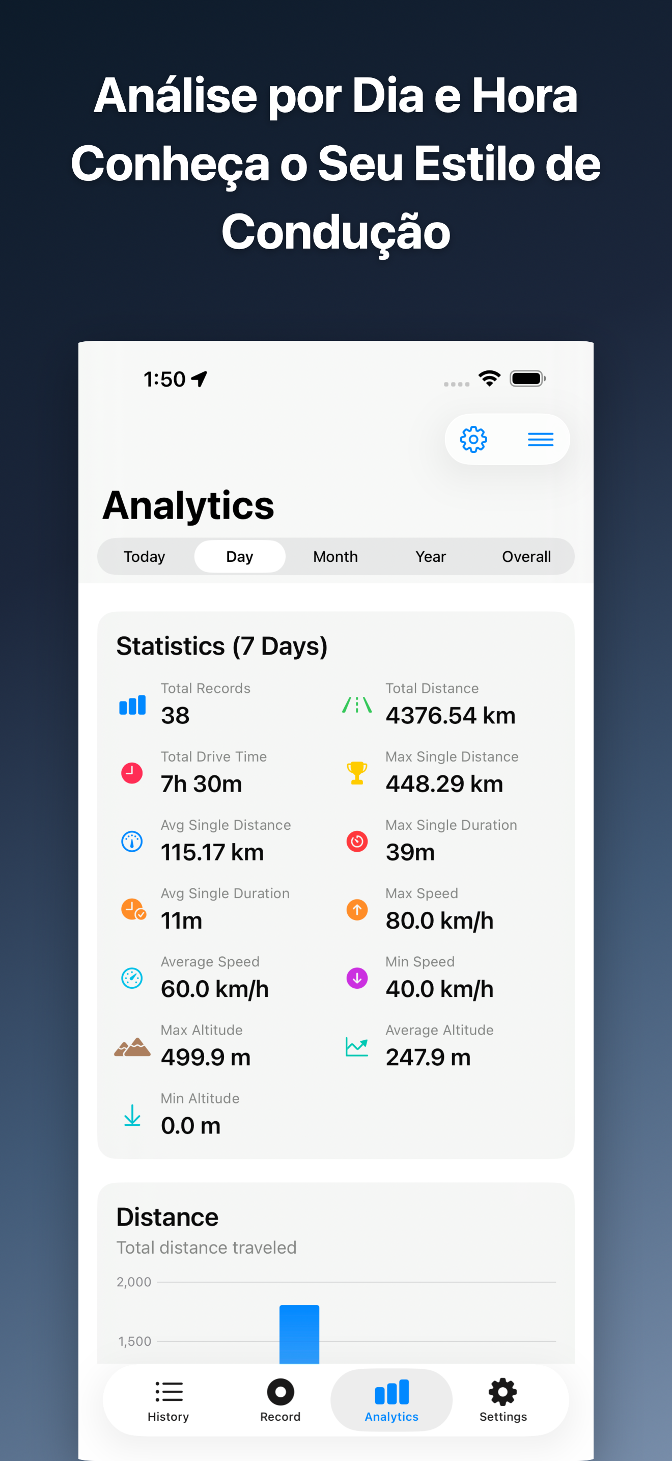 DriveTracker - Driving Log iOS screenshot 4 showing app interface