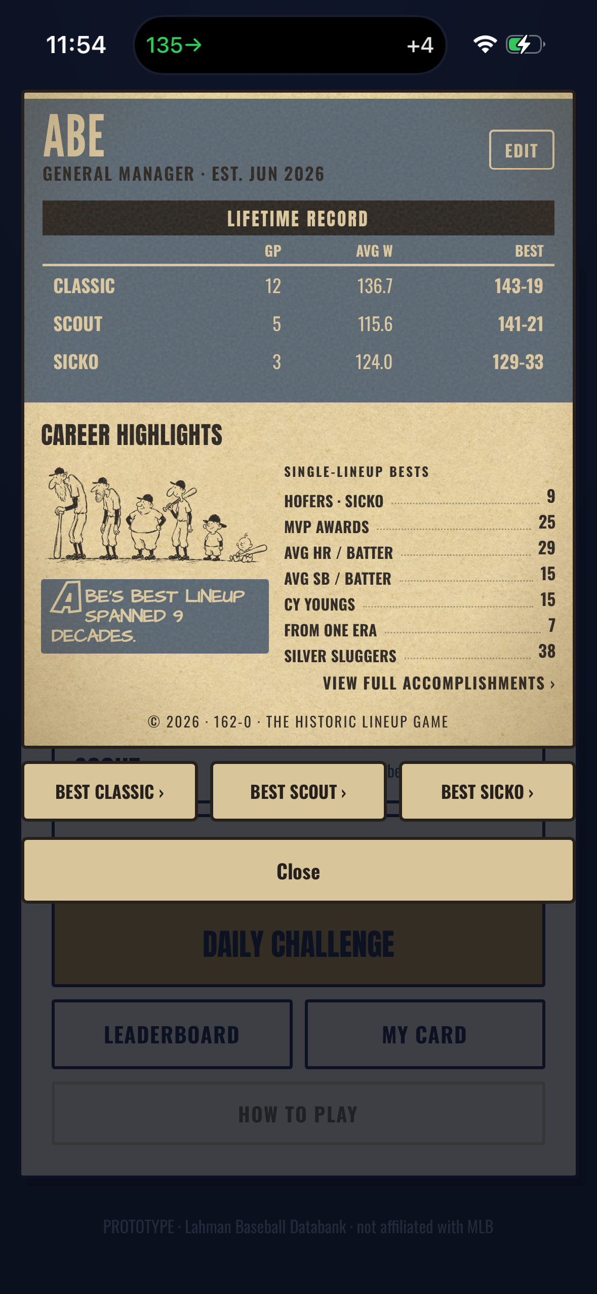 162-0: Historic Lineup Game screenshot 4