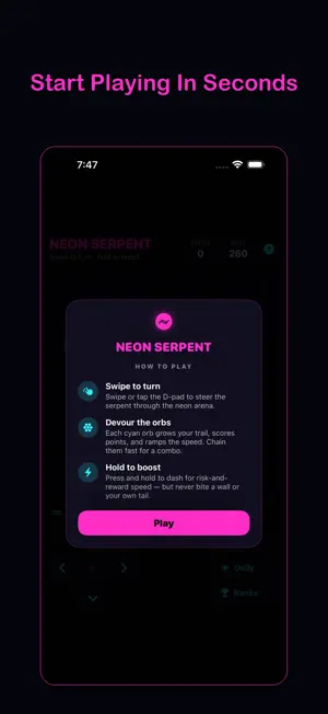 Neon Serpent: Snake Game screenshot 1