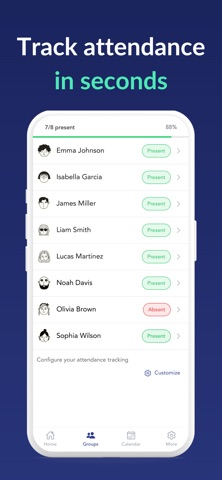 Presengo: Attendance Register iPhone screenshot