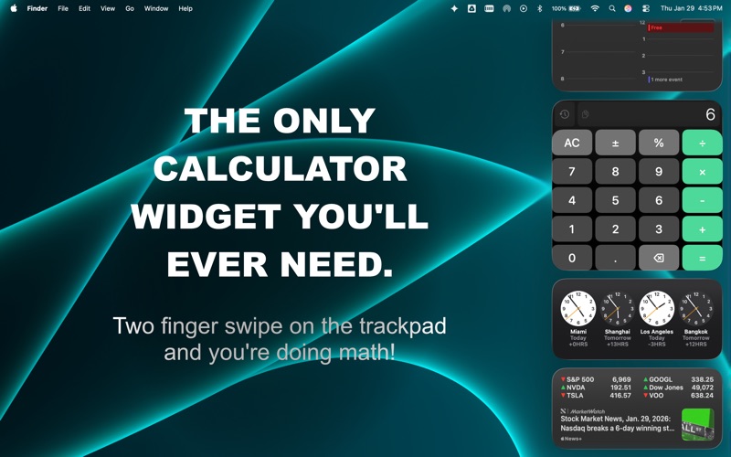 The Calculator Widget screenshot