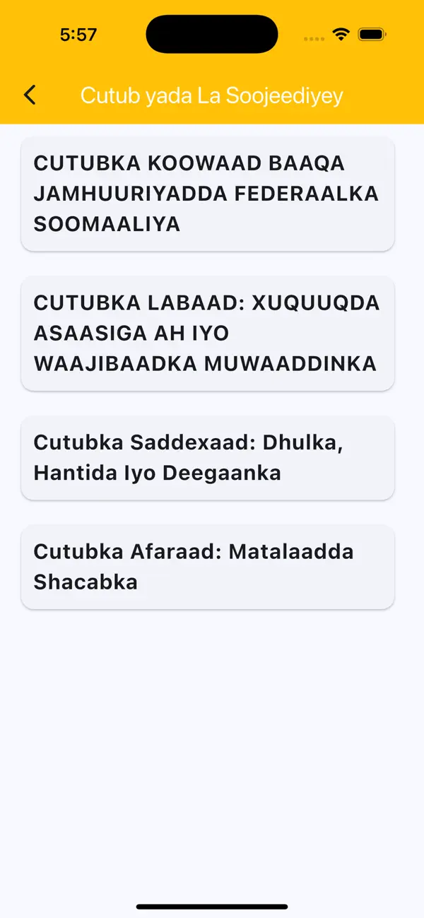 Screenshot #1 pour Dastuurka Soomaaliya