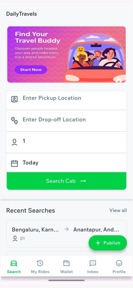 Dailytravels - Carpooling App screenshot