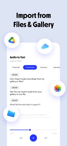 Transcribe: Speech to Text, AI iPhone screenshot