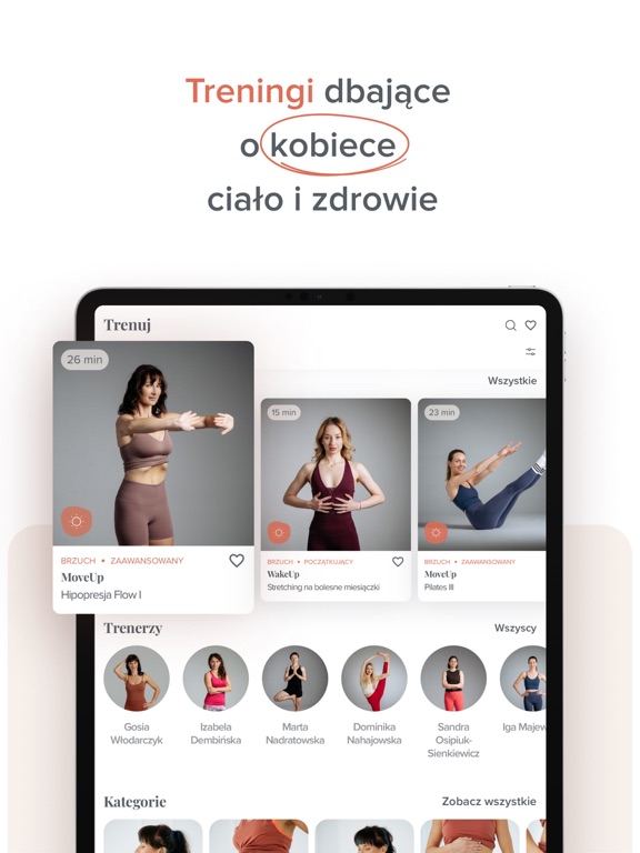 WomanUp: Trening i Zdrowie iPad screenshot 2 - Health & Fitness app