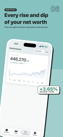 WorthTrail - Net Worth Tracker Screenshot 6 of 10