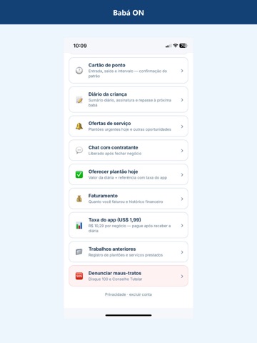 Babá ON iPad screenshot