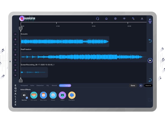 Audio Editor: Recording Studio iPad screenshot