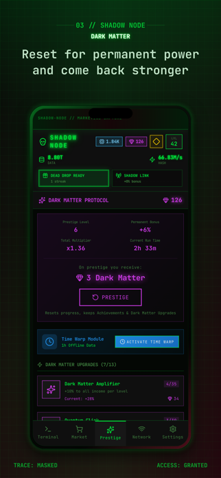 Shadow Node: Idle Hacker Screenshot 3 of 5