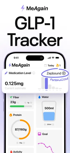 MeAgain: GLP-1 Tracker App screenshot 1