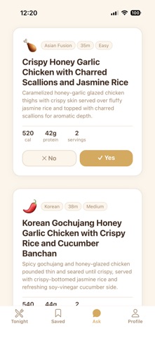 Roux - AI Dinner Assistant screenshot