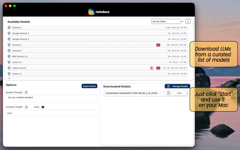 HelloBeck screenshot