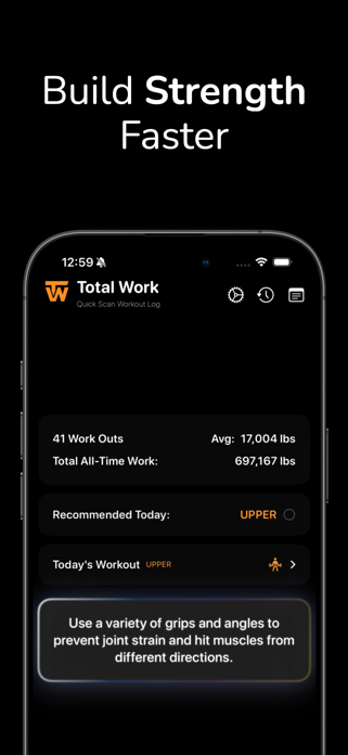 Total Work: Strength Log Screenshot 4 of 8