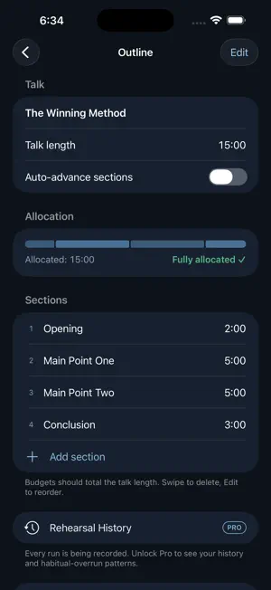 Talk Pacer: Speech Timer screenshot 4