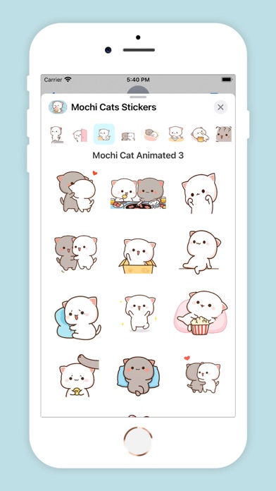 Animated Mochi Cats Stickers Screenshot