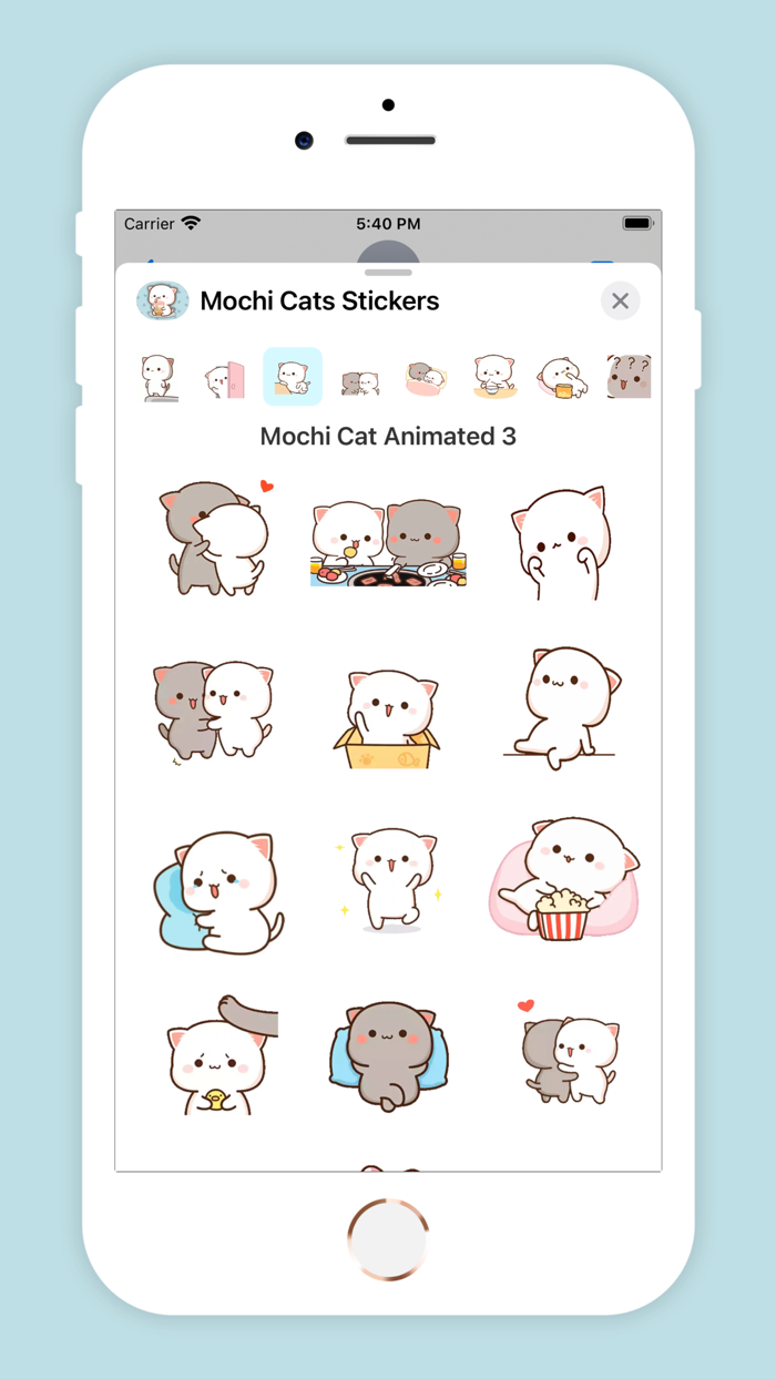 Animated Mochi Cats Stickers