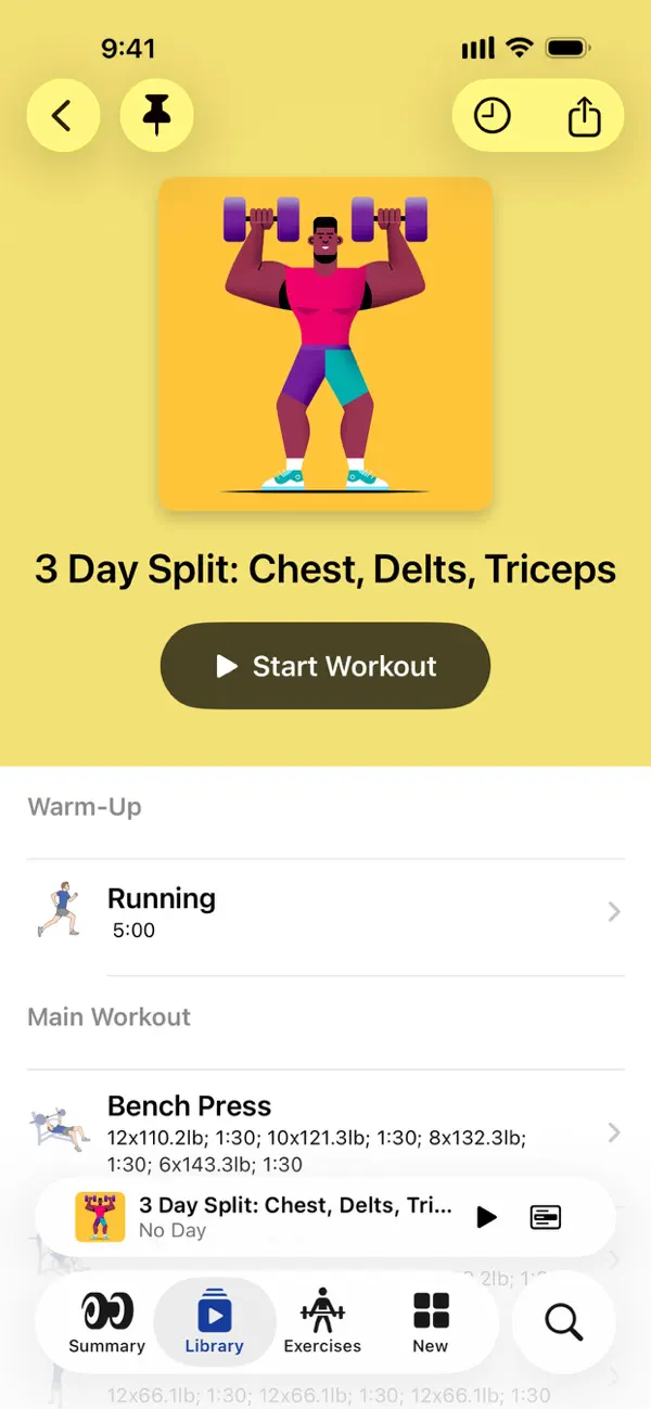 Reps & Sets 26 iPhone App Screenshot 5 – Gesundheit & Fitness