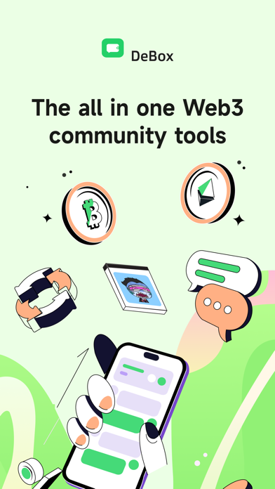 DeBox: Messenger Crypto Wallet iPhone screenshot 1 - Social Networking app