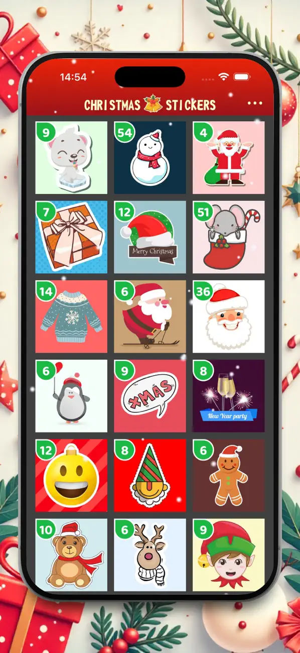Screenshot #2 pour Autocollants Noël & Nouvel An