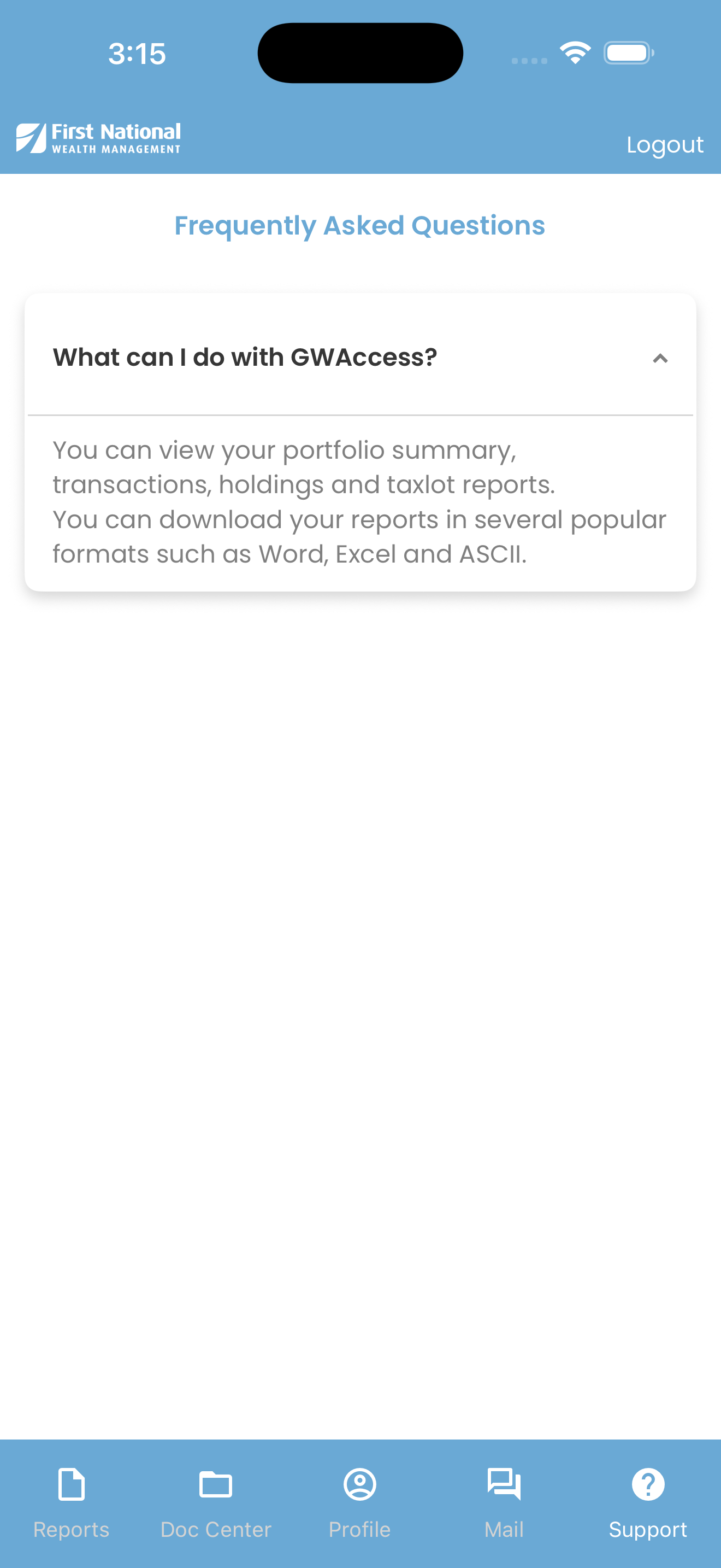 FNWealth Online Access