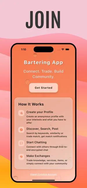 Bartering App screenshot 1
