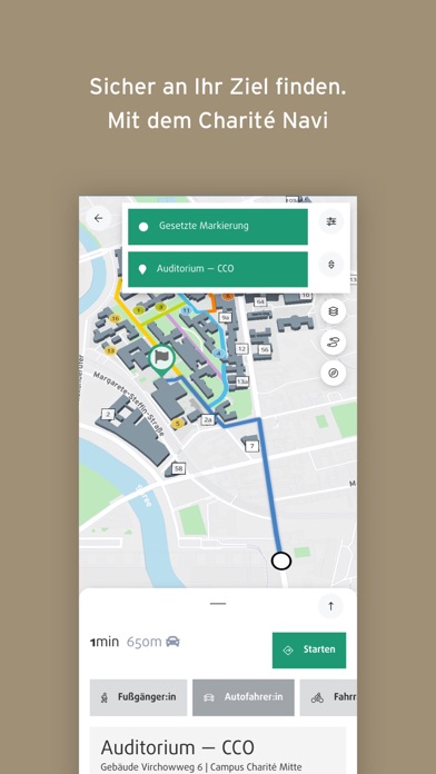 Charité Navi Screenshot