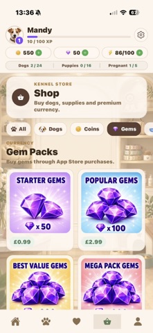 My Kennel: Dog Breeding Game iPhone screenshot