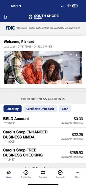 South Shore Bank Business screenshot 1